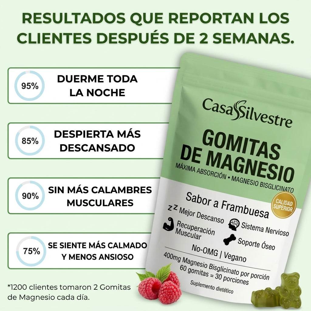 Gomitas de bisglicinato de magnesio Casa Silvestre