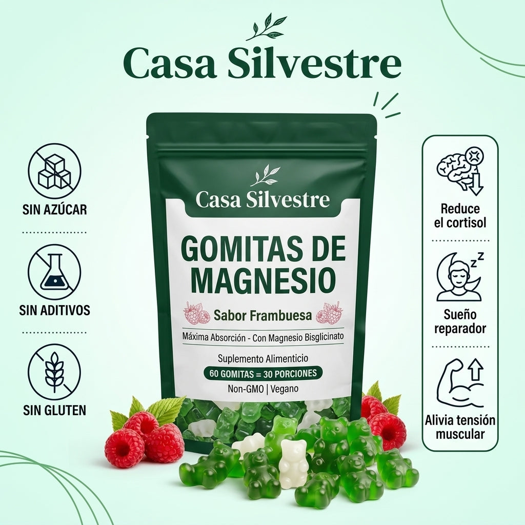 Gomitas de bisglicinato de magnesio Casa Silvestre